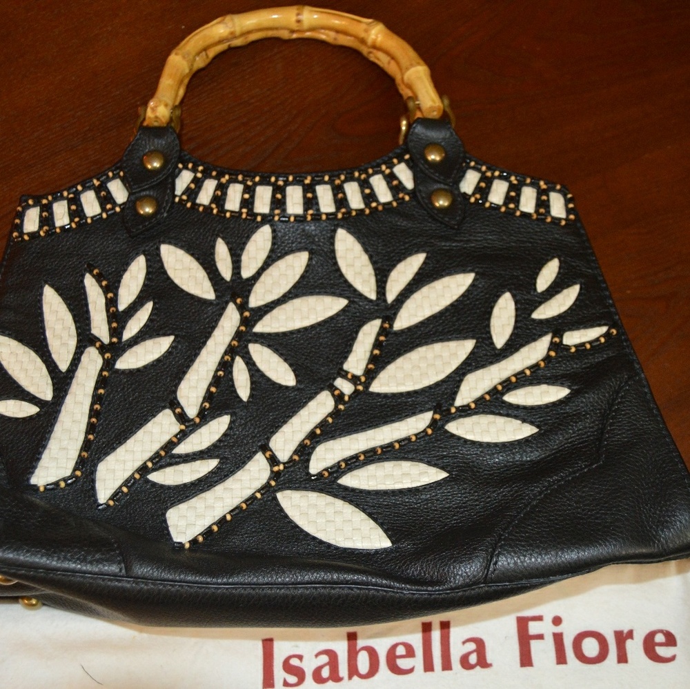 Isabella Fiore bamboo handle purse